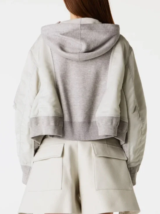 Sacai Sponge x Nylon Twill Hoodie - Picture 11 of 13